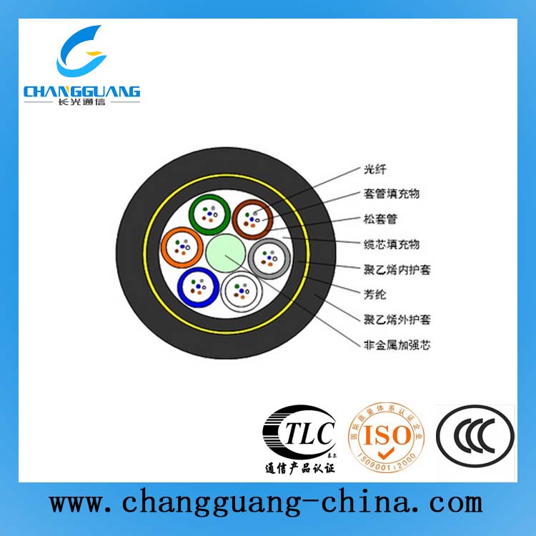 松套層絞式非金屬加強(qiáng)芯光纜(GYFTY)