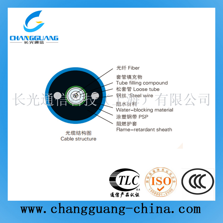 中心管式煤礦用鎧裝阻燃光纜(MGXTSV)