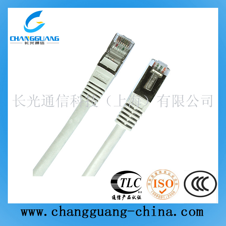 超五類屏蔽網絡跳線（灰白色）